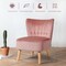 Costway Armless Accent Chair Tufted Velvet Leisure Chair Single Sofa Upholstered BlueGreenPink